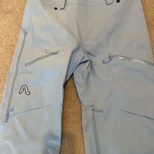 Powder Blue Flylow Foxy Ski Bibs